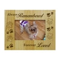 thumbnail image 1 of Personalized Wood Engraved Dog Memorial Picture Frame Always Remembered Forever Loved - Loss Of A Pet Gift 5 x 7 Inches Vertical, 1 of 1
