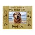 thumbnail image 1 of Personalized Wood Engraved Dog Memorial Picture Frame, Loss Of A Pet Gift - In Loving Memory Customizable Quote- 5 x 7 Inches Vertical, 1 of 1
