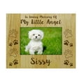 thumbnail image 1 of Personalized Wood Engraved Dog Memorial Picture Frame In Loving Memory Of My Little Angel Loss Of A Pet Gift, Customizable Quote 4 x 6 Inches Vertical, 1 of 1