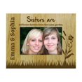 thumbnail image 1 of Personalized Wood Engraved Sister Love Picture Frame With Names -5 x 7 Inches Horizontal - Customizable Gift, 1 of 1
