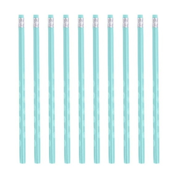 Personalized Wood Pencils 10 Pack, Engraved Name & Inspirational Message Pencils for Students, Back to Classroom Supplies Gift, Colorful Writing Tools, Green