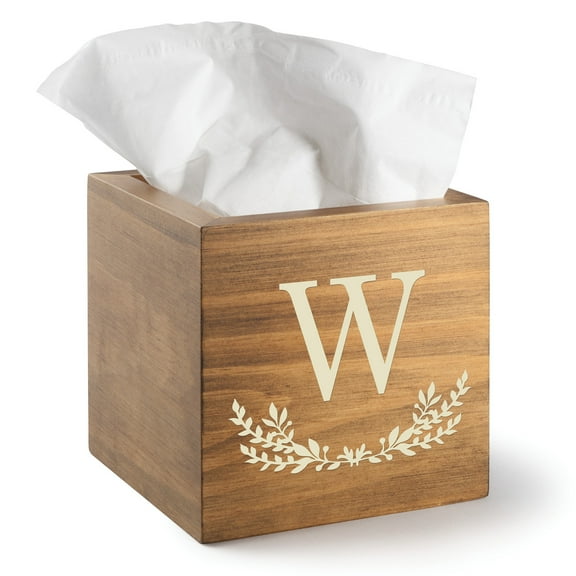 Personalized Wood Storage Box - Initial