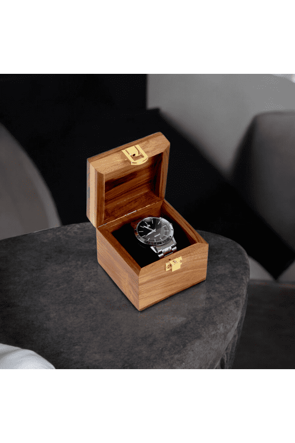 Personalized Wood Watch Box, Watch Display Case, Watch Storage Organizer, Handmade watch box 1 slot, Custom Gift For Him