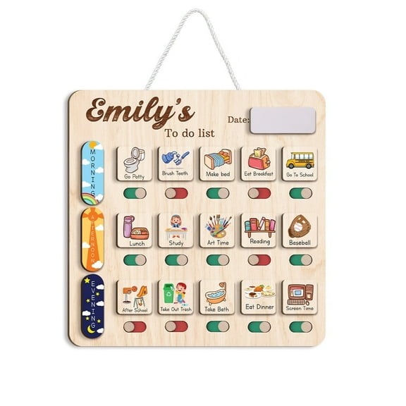 Personalized Wooden Chore Chart To do List For Age Appropriate Chores