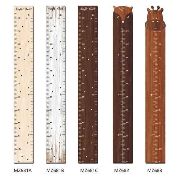 Personalized Wooden Growth Chart Ruler for Children with Wall Mount and Customizable Markings for Tracking Milestones in Playrooms and Bedrooms Topliu