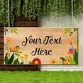 thumbnail image 1 of Personalized Wooden Hanging Garden Sign, UV Printed Robins & Flowers Decorative Plaque,  Summer House Yard Garden Shed Sign, Welcome Sign Decorative Outdoor, 1 of 7