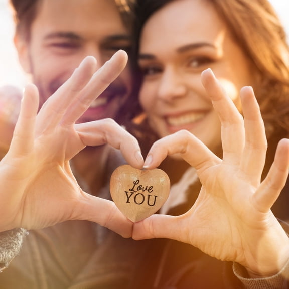 Personalized Wooden Hearts, Beech Wood Heart, Customized Anniversary Gifts For Her, Engraved Gifts For Couples, Engraved Wood Hearts, Hearts With Names