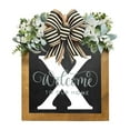 thumbnail image 1 of Personalized Wooden Last Name Wreath - Custom Front Door Hanging Plaque with Alphabet Letters A-Z for Year-Round Home Decor & Gift Giving, 1 of 1