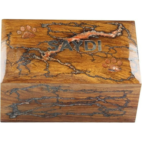 Personalized Wooden Pet Urn for Ashes, Memorial Keepsake for pet Ashes, Cremation urn Wooden urn for Pets, Keepsake Ashes Urn (Brown, No-Personalization)