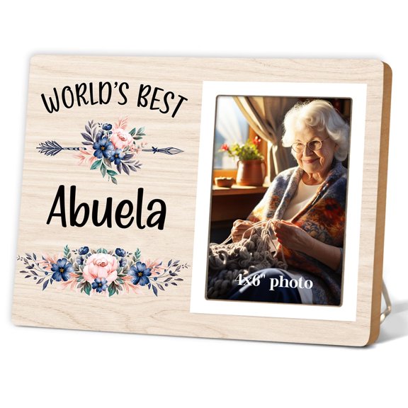 Personalized Wooden Picture Frame, 4x6 Inches, Handmade for Grandparents and Loved Ones