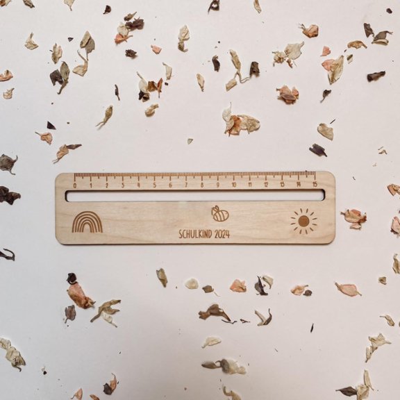 Personalized Wooden Ruler, Cyenie Back to Schol Gift, Reading Aid Tool for Learning Measures