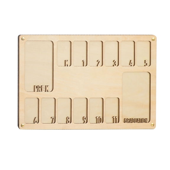 Personalized Wooden School Years Photo Frame For Pre K Through Grade 12 Custom Graduation And Keepsake Display For Child’s Education Journey (B)