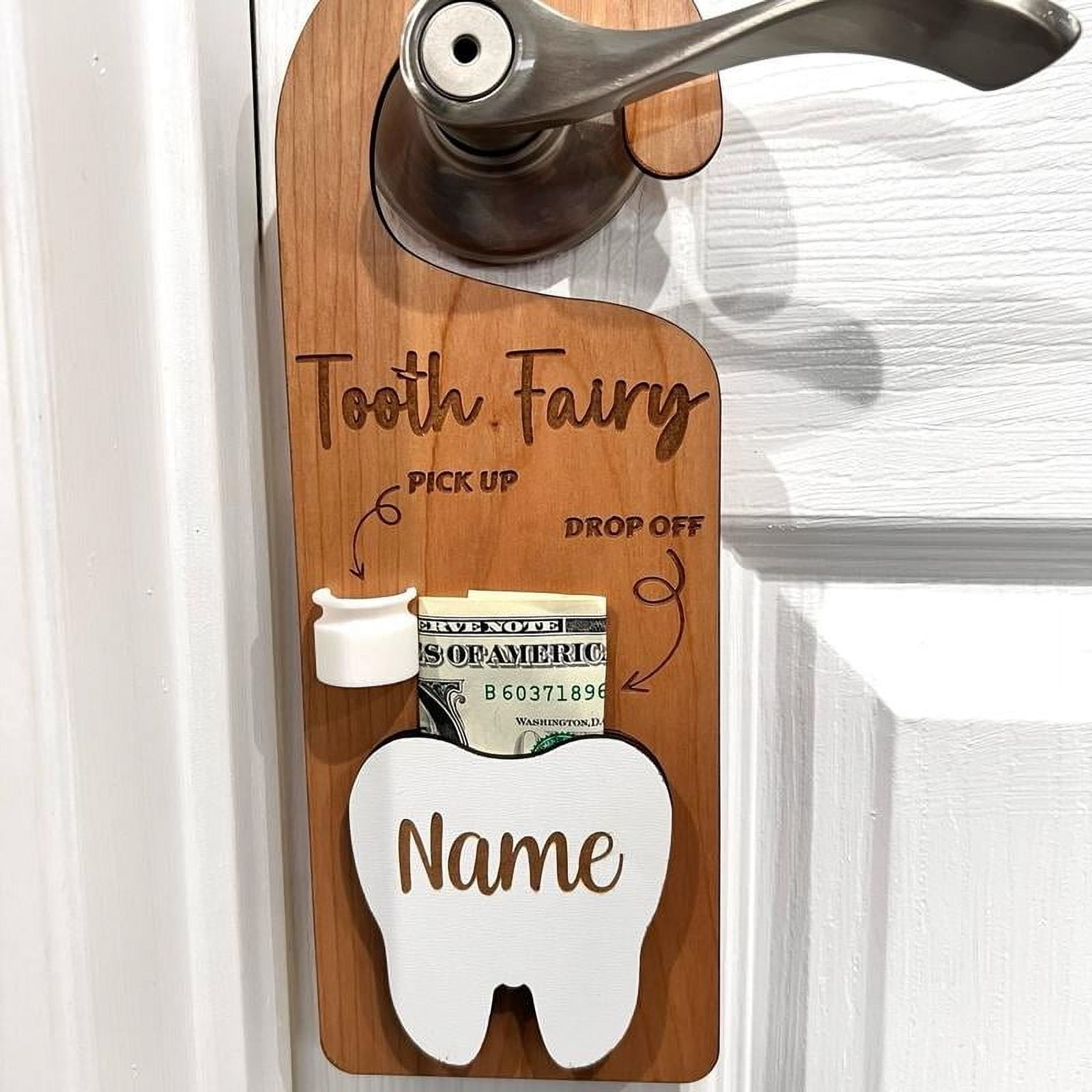 Personalized Wooden Tooth Fairy Door Hanger for Kids' Magical Moments ...