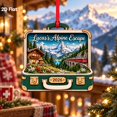 Tree Intital Personalized Wooden Travel Christmas Ornament, Swiss Alpine Suitcase ...