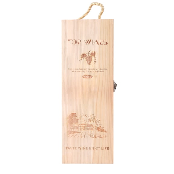 Personalized Wooden Wine Champagne Bottle Storage Carrying Box Wedding Birthday Gift