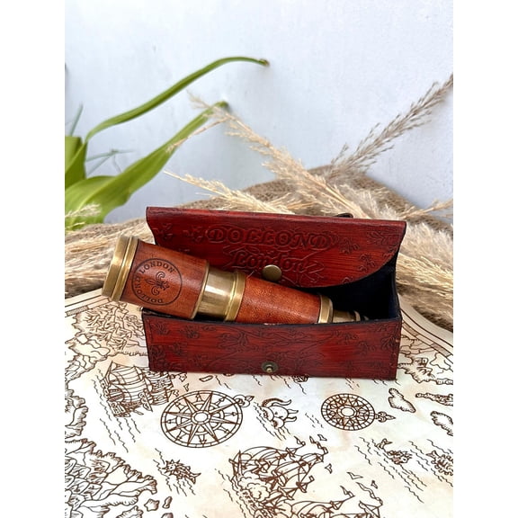 Personalized Working Brass Telescope, Pirates Spyglass Telescope, Anniversary Gift For Husband, Gift for dad, Boating Gift, Graduation Gifts