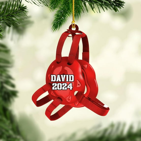 Personalized Wrestling Christmas Ornament 2025 Wrestling Christmas Ornament Gift for Wrestling Player Wrestling Christmas Tree Ornaments for Boys or Girls (Acrylic, Style 10) - 3559 (Red)