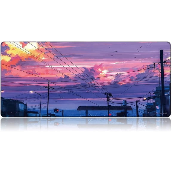Personalized XXL Gaming Mouse Pad, Large Anime Mousepad (35.4x15.7 inches),Extended Big Mouse Mat, The Best Desktop Companion for Gaming,Office and Study(US6 pinksky)