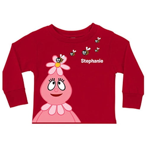 Skynd dig slå Drama Personalized Yo Gabba Gabba! Foofa Friendly Bees Red Toddler Girls'  Long-Sleeve Tee - Walmart.com