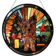 thumbnail image 1 of Personalized Yorkie Stained Glass Suncatcher Stained Glass Window Hanging Home Decor Garden Halloween Christmas Wedding Housewarming Gifts, 1 of 6