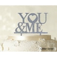 thumbnail image 1 of "Personalized ""You And Me"" Wedding Cake Topper Cake Decoration Color Option Available ""5-6""-7"" Inches Wide", 1 of 1