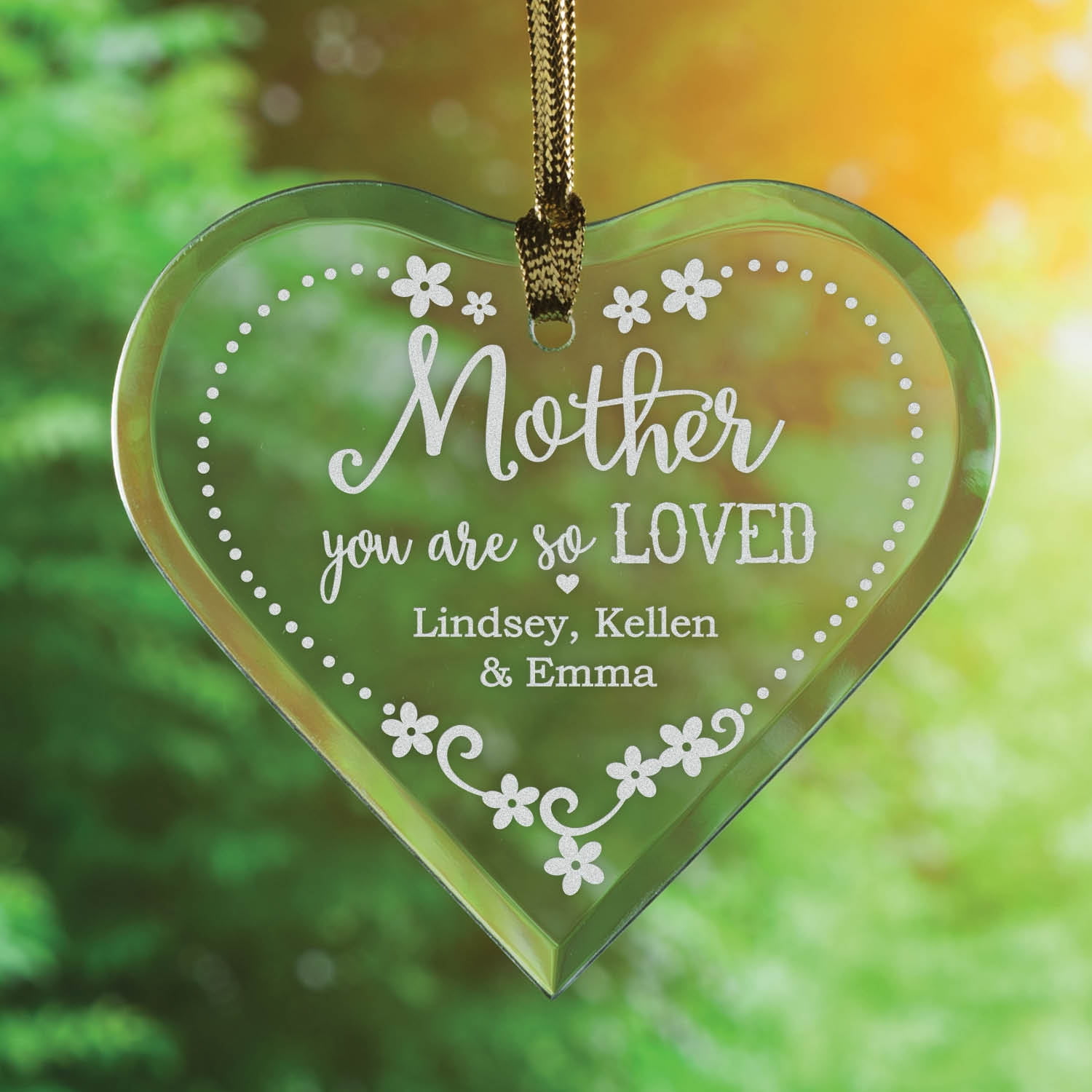 Personalized You Are So Loved Glass Sun Catcher