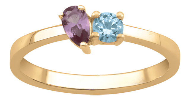 Personalized You & Me Ring in 10k Gold by Jewlster