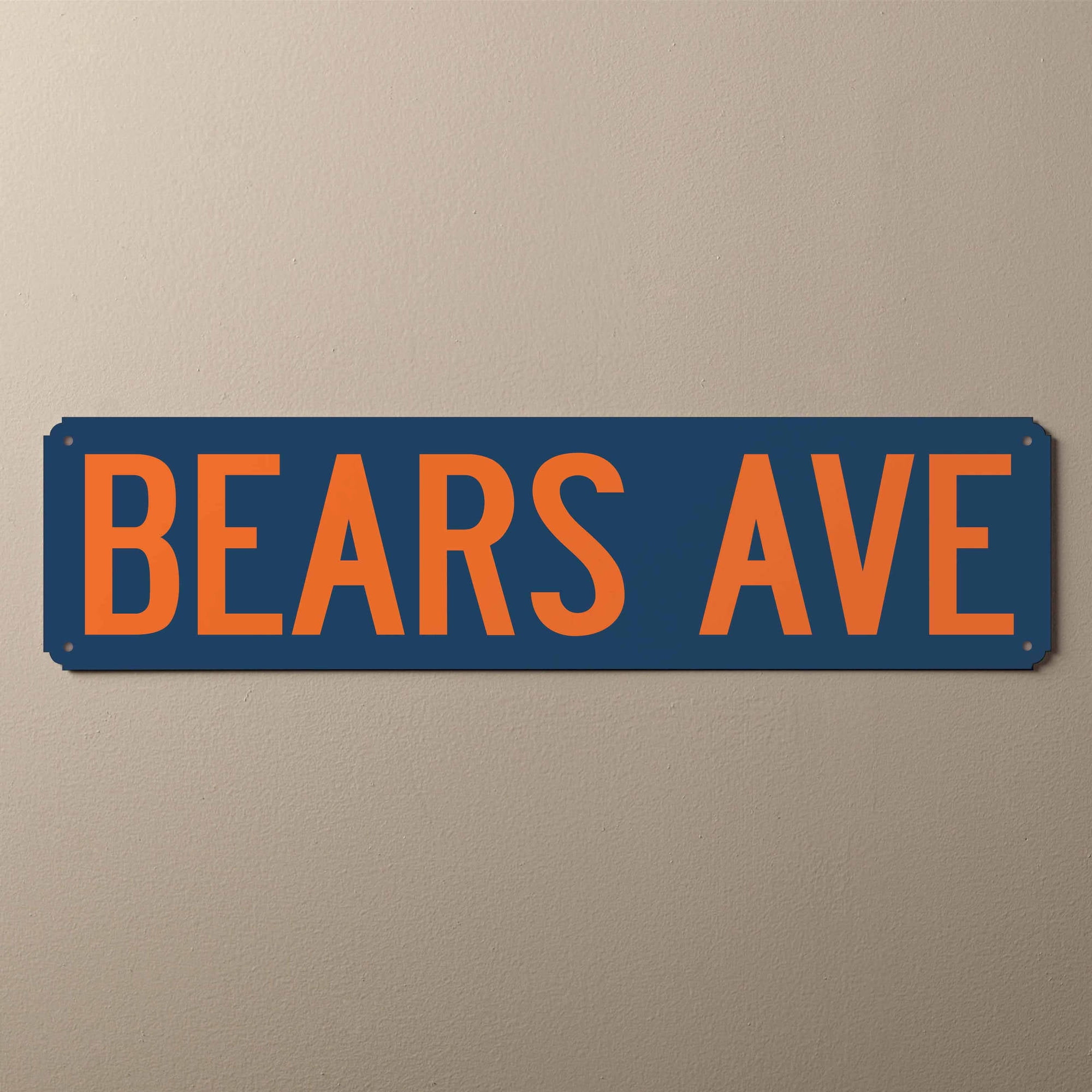 Personalized You Name It Street Sign, Navy and Orange