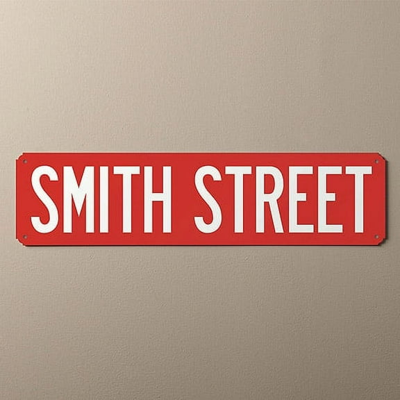 Personalized You Name It Street Sign, Red and White