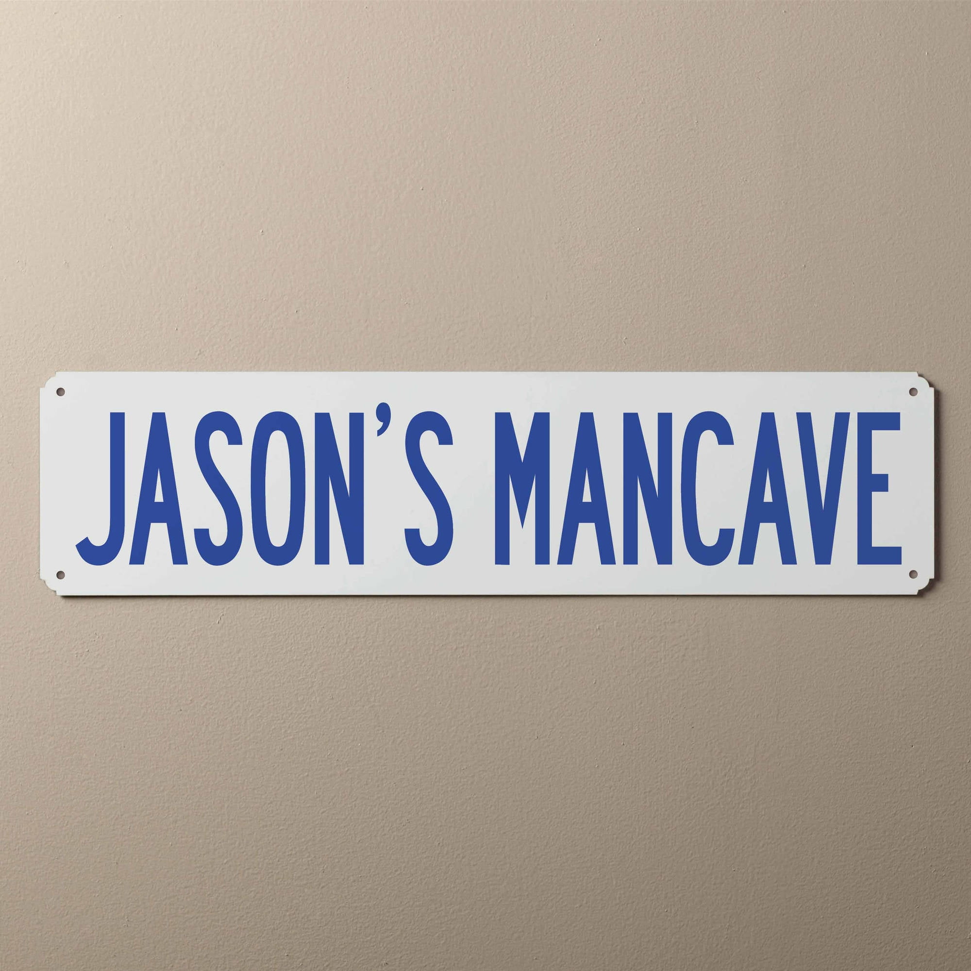 Personalized You Name It Street Sign, Silver and Blue