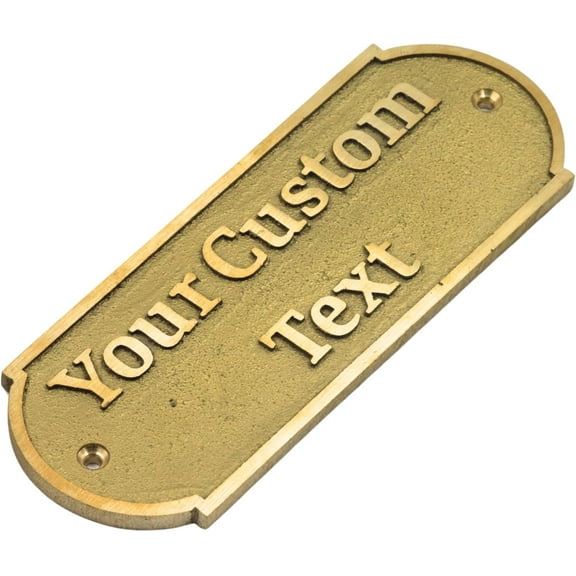 Personalized Your Custom Brass Plaque - Engraved Brass Sign for Business, Office, Door, Wall, Home Decor, Heavy-Duty, Gifts, and Special Occasions
