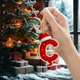 thumbnail image 1 of Taicans Personalized A - Z Letter Ornaments for Christmas Tree - Customizable Alphabet Hanging Decor with Santa Hat,Baubles & Pinecone,Festive Red & Green,Xmas Tree Decoration,Holiday Home Decor, 1 of 4