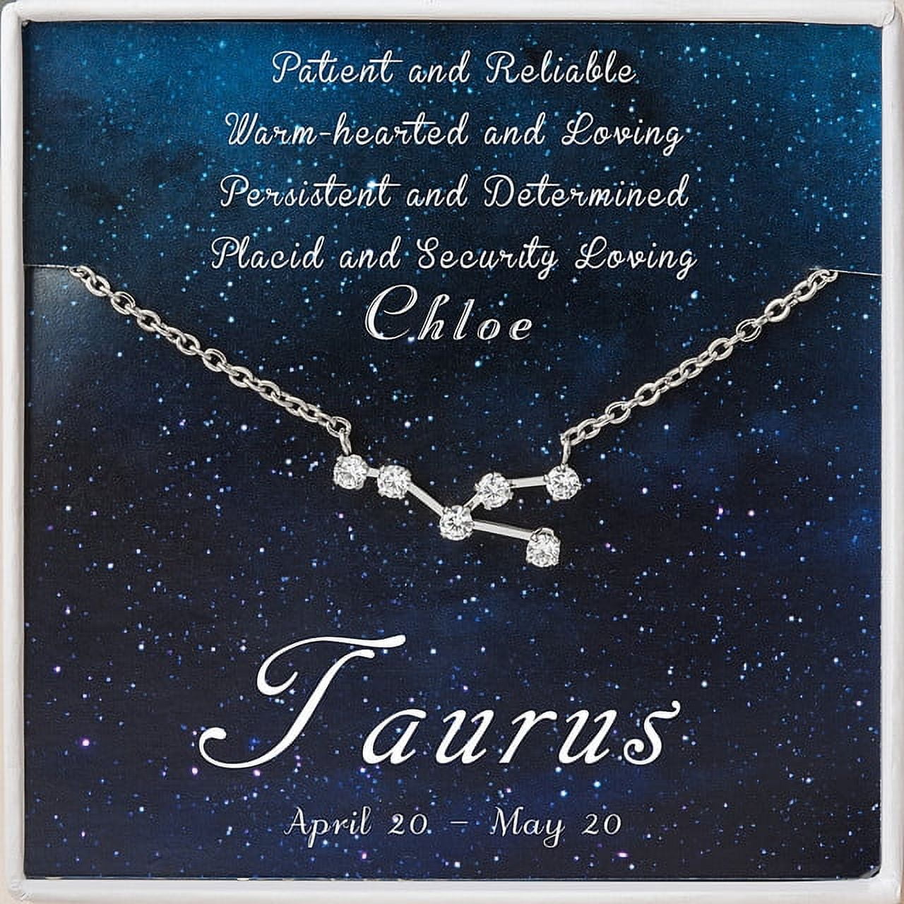 ANAVIA Personalized Zodiac Necklace - Cancer Zodiac - Leo Necklace - Scorpio Necklace - Aries Necklace - Taurus Necklace - Gemini Necklace -Zodiac Necklace Gold