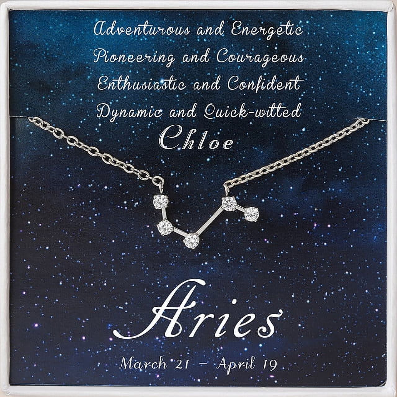 ANAVIA Personalized Zodiac Necklace - Cancer Zodiac - Leo Necklace - Scorpio Necklace - Aries Necklace - Taurus Necklace - Gemini Necklace -Zodiac Necklace Gold