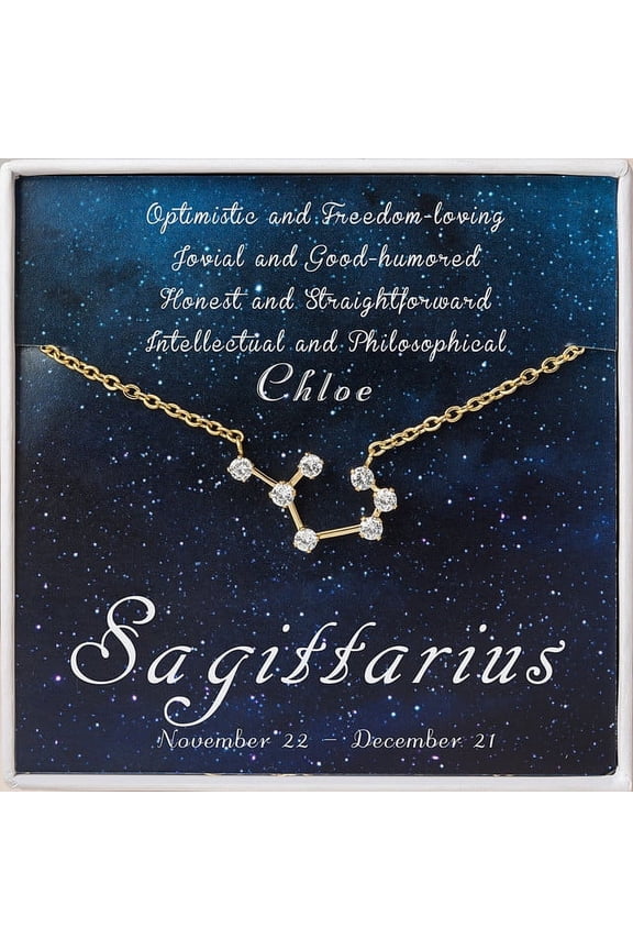 Personalized Zodiac Necklace - Cancer Zodiac - Leo Necklace - Scorpio Necklace - Aries Necklace - Taurus Necklace - Gemini Necklace -Zodiac Necklace Gold