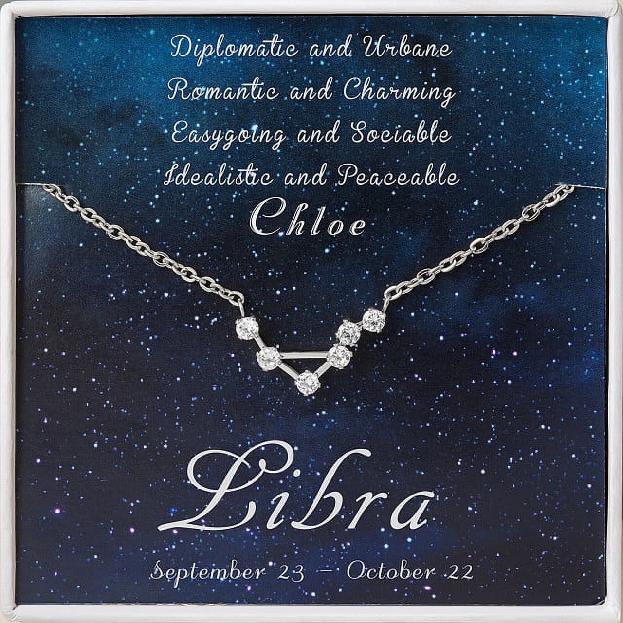 ANAVIA Personalized Zodiac Necklace - Cancer Zodiac - Leo Necklace - Scorpio Necklace - Aries Necklace - Taurus Necklace - Gemini Necklace -Zodiac Necklace Gold