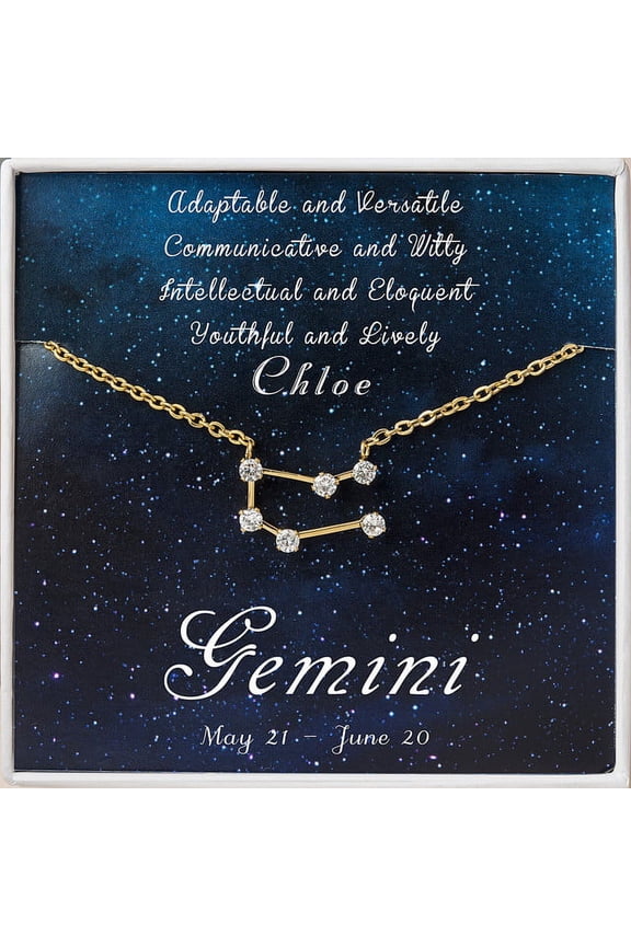 Personalized Zodiac Necklace - Cancer Zodiac - Leo Necklace - Scorpio Necklace - Aries Necklace - Taurus Necklace - Gemini Necklace -Zodiac Necklace Gold