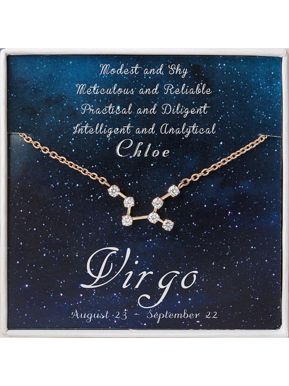 Personalized Zodiac Necklace - Cancer Zodiac - Leo Necklace - Scorpio Necklace - Aries Necklace - Taurus Necklace - Gemini Necklace -Zodiac Necklace Gold