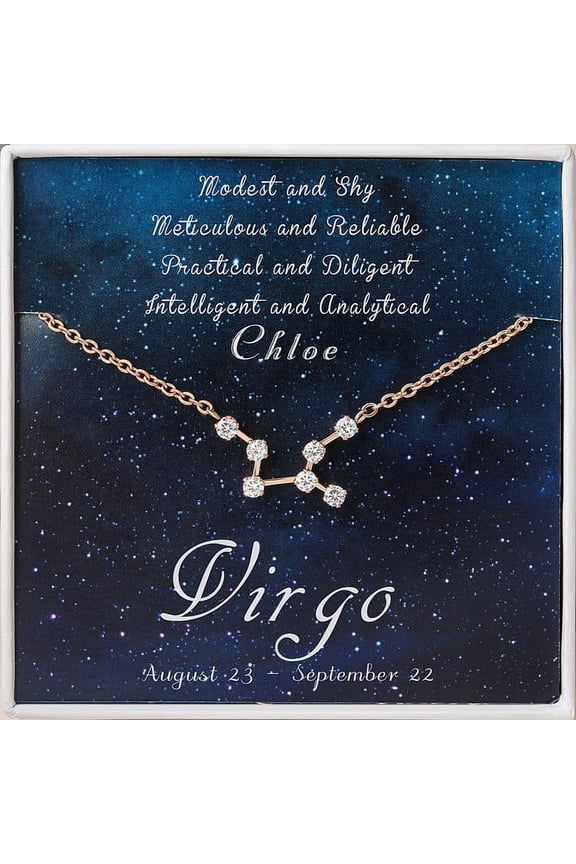 Personalized Zodiac Necklace - Cancer Zodiac - Leo Necklace - Scorpio Necklace - Aries Necklace - Taurus Necklace - Gemini Necklace -Zodiac Necklace Gold