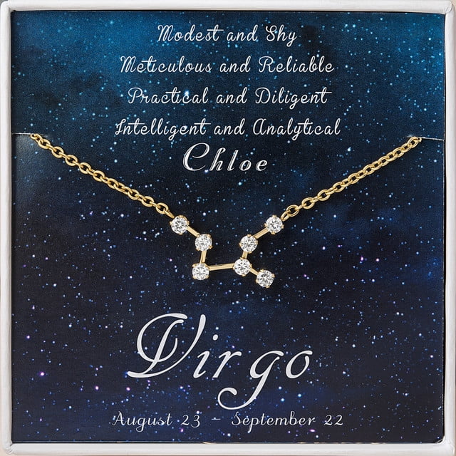Personalized Zodiac Necklace - Cancer Zodiac - Leo Necklace - Scorpio Necklace - Aries Necklace - Taurus Necklace - Gemini Necklace -Zodiac Necklace Gold