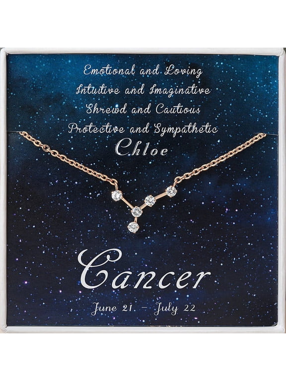 Personalized Zodiac Necklace - Cancer Zodiac - Leo Necklace - Scorpio Necklace - Aries Necklace - Taurus Necklace - Gemini Necklace -Zodiac Necklace Gold
