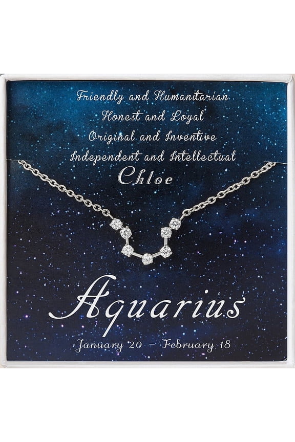 Personalized Zodiac Necklace - Cancer Zodiac - Leo Necklace - Scorpio Necklace - Aries Necklace - Taurus Necklace - Gemini Necklace -Zodiac Necklace Gold