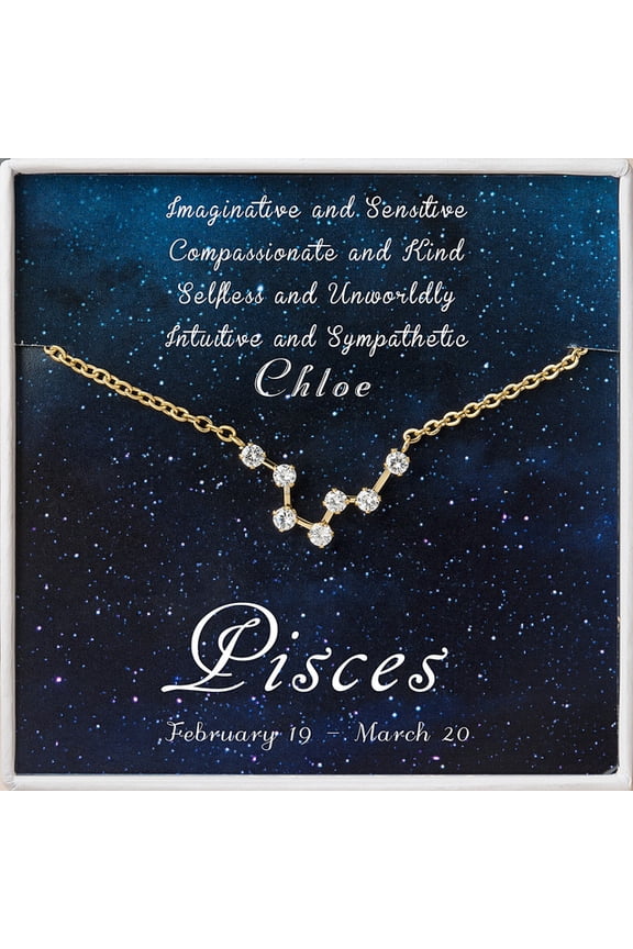 Personalized Zodiac Necklace - Cancer Zodiac - Leo Necklace - Scorpio Necklace - Aries Necklace - Taurus Necklace - Gemini Necklace -Zodiac Necklace Gold