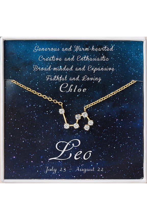 Personalized Zodiac Necklace - Cancer Zodiac - Leo Necklace - Scorpio Necklace - Aries Necklace - Taurus Necklace - Gemini Necklace -Zodiac Necklace Gold