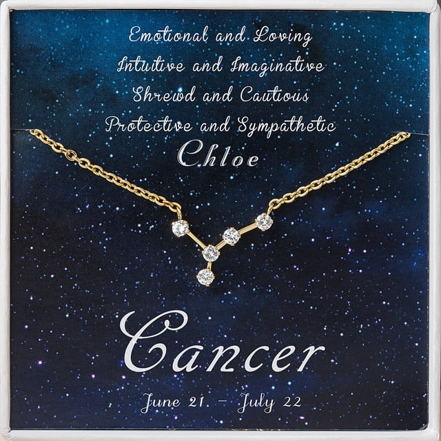 Personalized Zodiac Necklace - Cancer Zodiac - Leo Necklace - Scorpio Necklace - Aries Necklace - Taurus Necklace - Gemini Necklace -Zodiac Necklace Gold