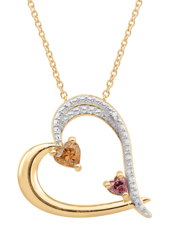 Personalized asymmetrical heart shape necklace by Jewelster