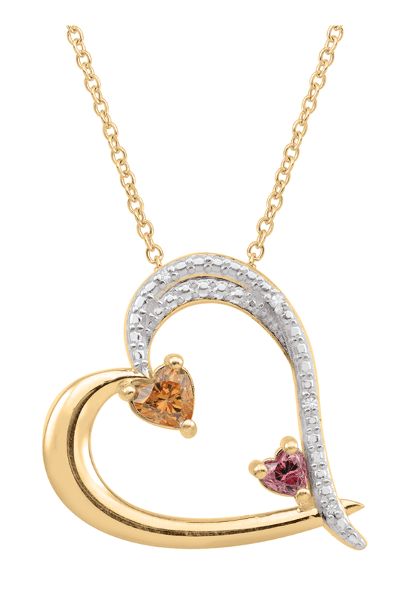 Personalized asymmetrical heart shape necklace by Jewelster