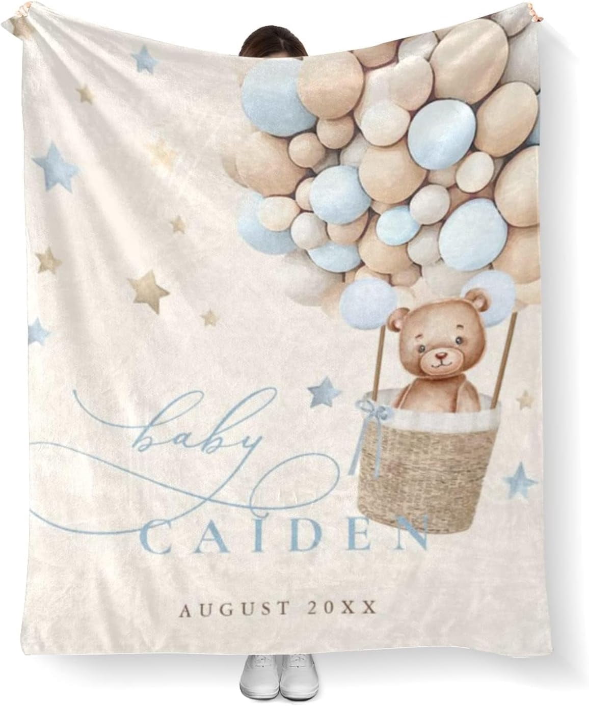 Personalized Baby Blanket With Name | Super Soft Fleece Blanket For Newborns, 50x60 Inches