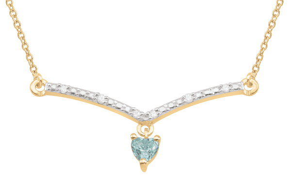 Personalized chevron pendant in 14k Gold by Jewlster