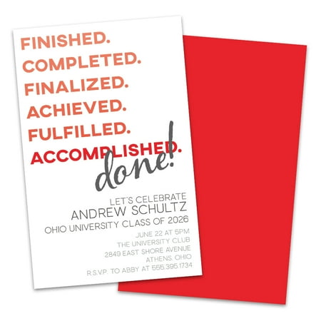 Personalized done! Graduation Party Invitation